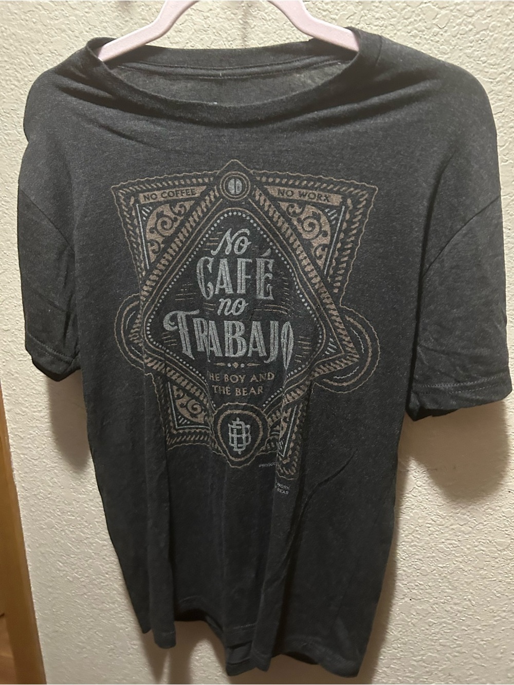 "No Cafe No Trabajo" Black Graphic Tee
